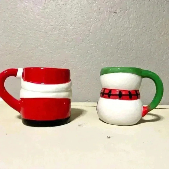 Holiday Santa‎ and Snowman Ceramic Mugs - Picture 5 of 7